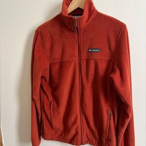Columbia Men’s M Vibrant Spice Orange  Fleece Zip Jacket